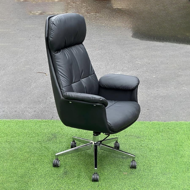 Ghế xoay giám đốc văn phòng bọc da blak, grey: SG - 3808 - $hienthicat